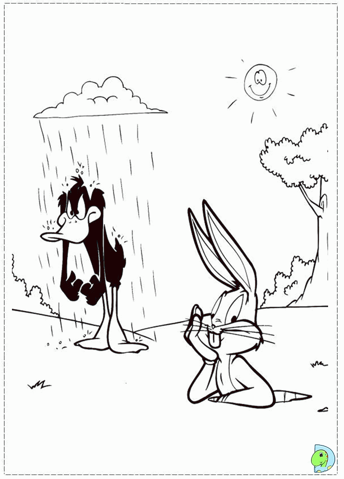 Plansa de colorat cu Daffy Duck 16 8